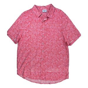 Cove Australian Co Men's Button Up Shirt SZ XL Coral Aloha Hawaiian Tropical